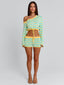 HATTIE TOP BLUE AND YELLOW STRIPE Crop Top 