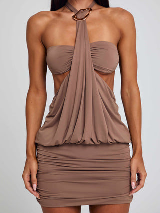 HIEDI MINI DRESS TAN Mini Dress 