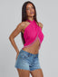 HELENE TOP PINK Crop Top 