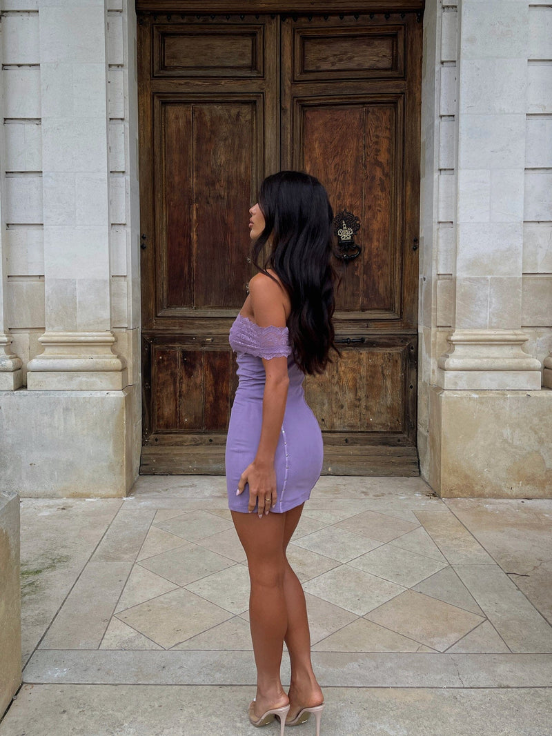 HENLEY MINI DRESS DUSTY PURPLE Mini Dress 