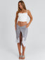 LAELIA MIDI SKIRT SILVER Midi Skirt 