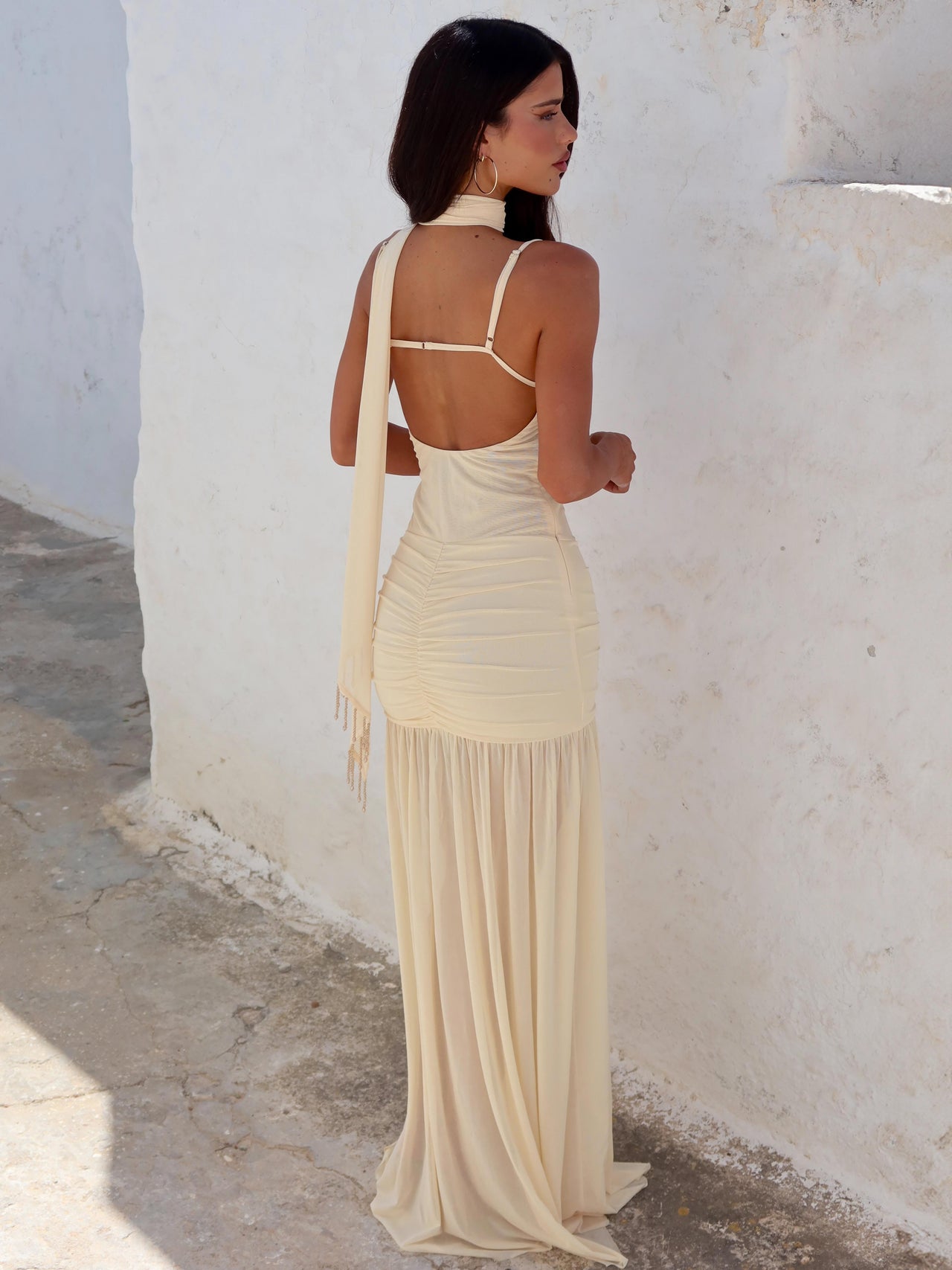 Women's White Ida Maxi Dress Cream in Size Medium by Outcast Women's White Ida Maxi Dress Cream in Size Medium by Outcast