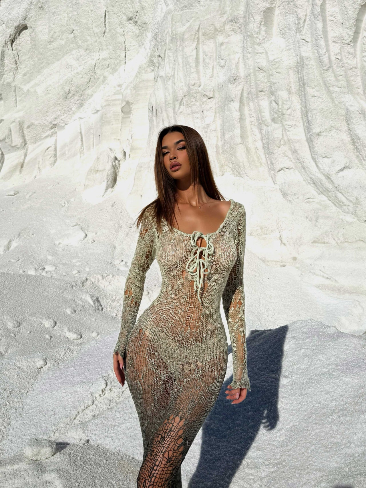 green emerald velvet dress Karrina Mini Dress Matcha Green