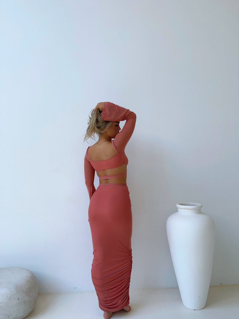 SELENE MAXI SKIRT PINK - OUTCAST EXCLUSIVES Maxi Skirt 