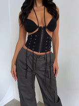 ALANI CROP TOP BLACK - OUTCAST EXCLUSIVES Crop Top ROMANCE 