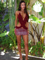 TAMANNA MINI DRESS DEEP RED Mini Dress 
