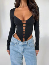 MARLA CROP TOP BLACK - OUTCAST EXCLUSIVES Tops BOSDA 