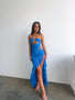 LA ROMA MESH MAXI DRESS BLUE Maxi Dress 
