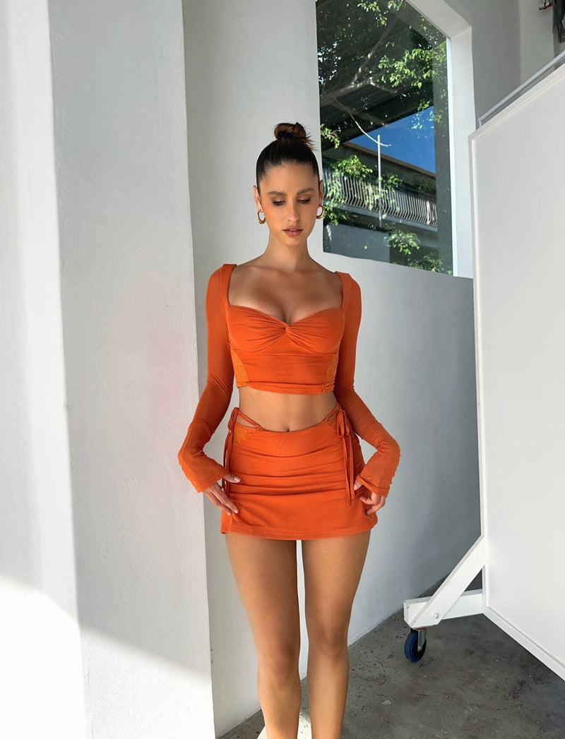 ROWAN MINI SKIRT ORANGE Mini Skirt 