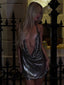 MIAI MINI DRESS GUN METAL Mini Dress 