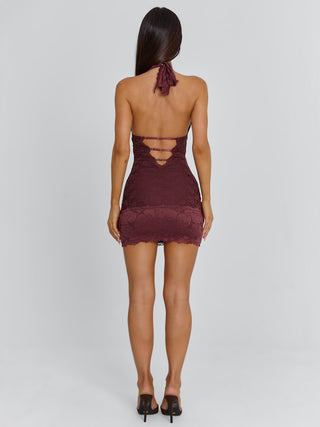 INDIA MINI DRESS DARK MAUVE - XXS INDIA MINI DRESS DARK MAUVE - XXS