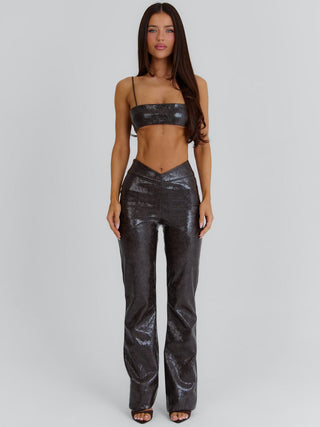 ISHANI PANT CHOCOLATE BROWN Pants 
