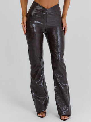ISHANI PANT CHOCOLATE BROWN Pants 
