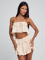 ISIDORA TOP BEIGE Crop Top 