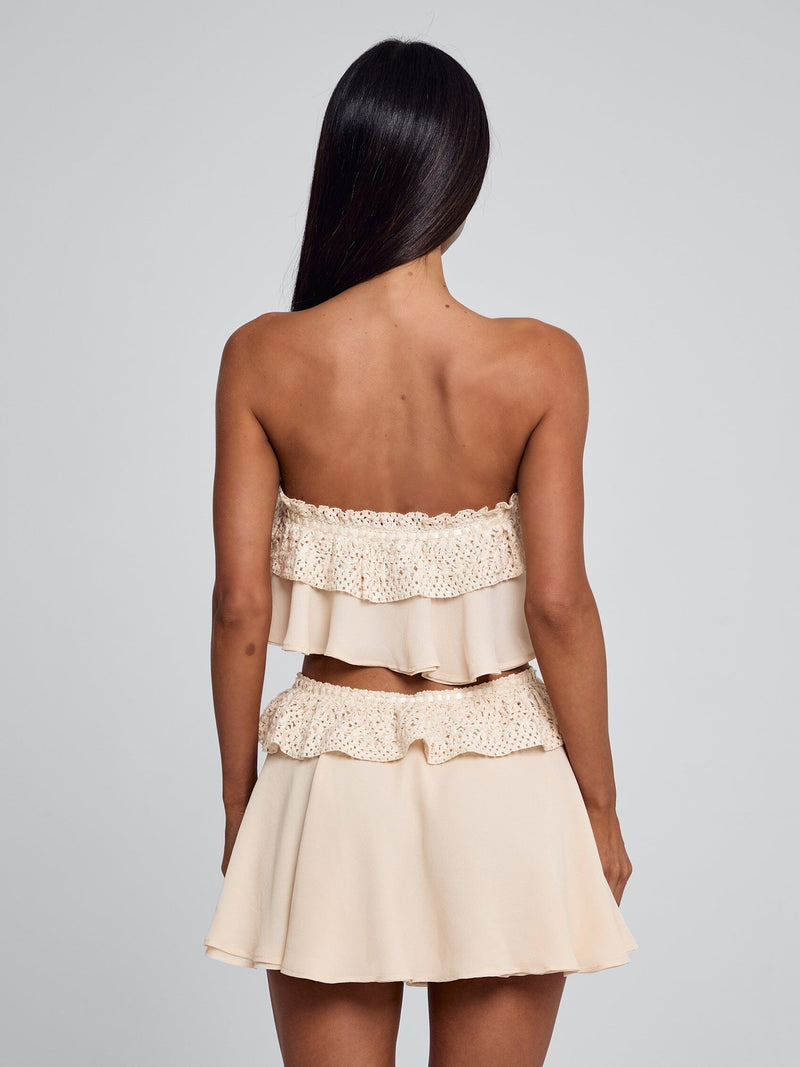 ISIDORA TOP BEIGE Crop Top 