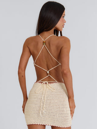 ISLAH MINI DRESS CREAM Mini Dress 