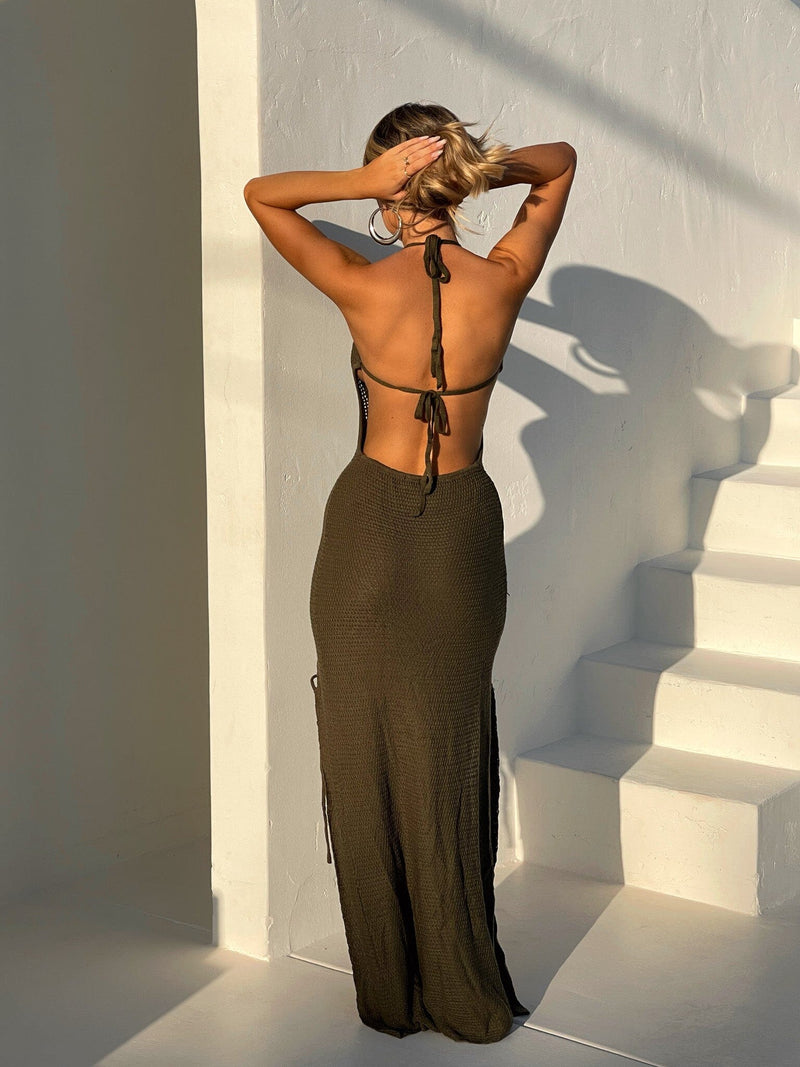 ISRA MAXI DRESS KHAKI Maxi Dress 