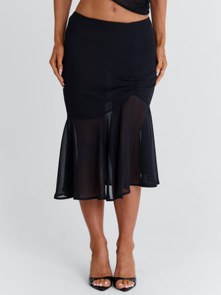 ITZELI MIDI SKIRT BLACK Midi Skirt 