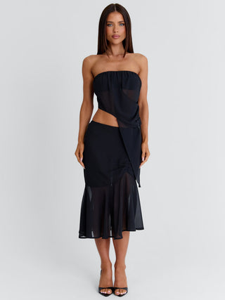 ITZELI TOP BLACK Crop Top 