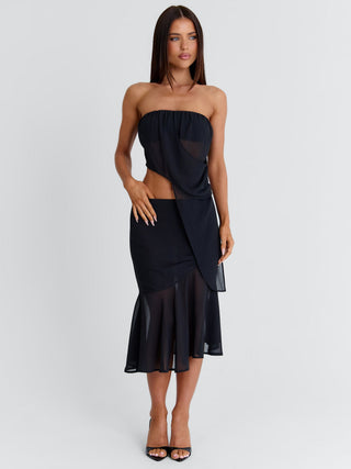 ITZELI TOP BLACK Crop Top 