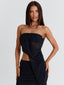 ITZELI TOP BLACK Crop Top 
