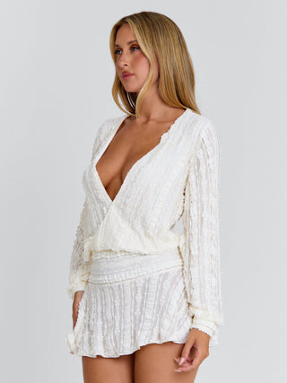 Women's Beige Izzy Mini Dress Cream in Size Medium by Outcast