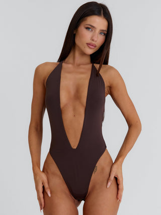 JAHLI TWO PIECE MINI DRESS BROWN Mini Dress 