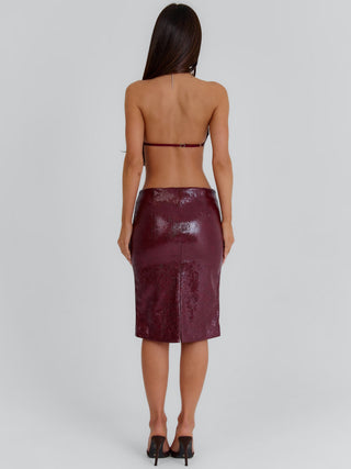 JAMEELA CROP TOP BURGUNDY Crop Top 