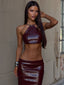 JAMEELA CROP TOP BURGUNDY Crop Top 