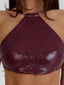 JAMEELA CROP TOP BURGUNDY Crop Top 