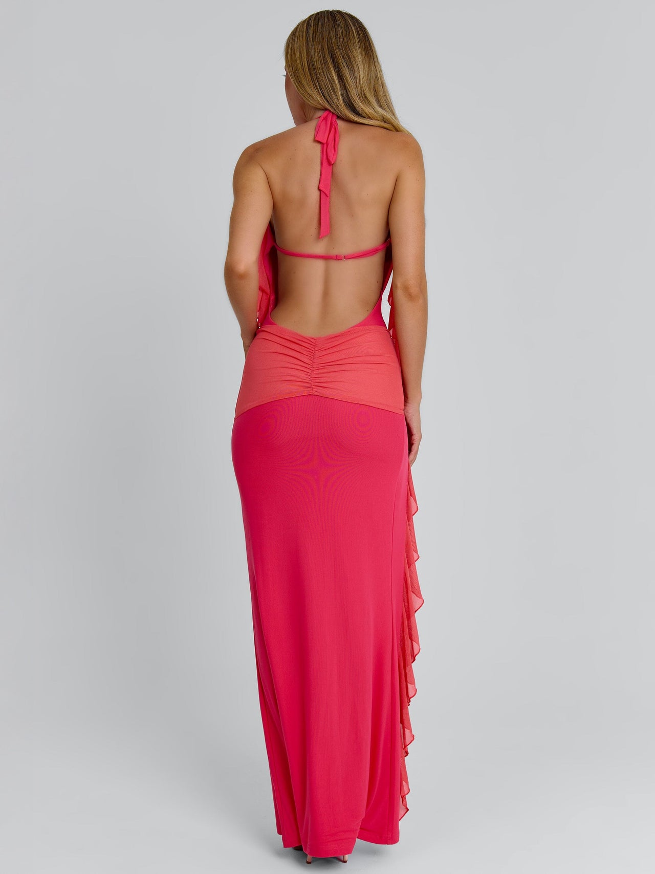 coral pink dress Ivy Mini Bright & Light Pink Short Dresses The high ASOS Design - Cape Maxi
