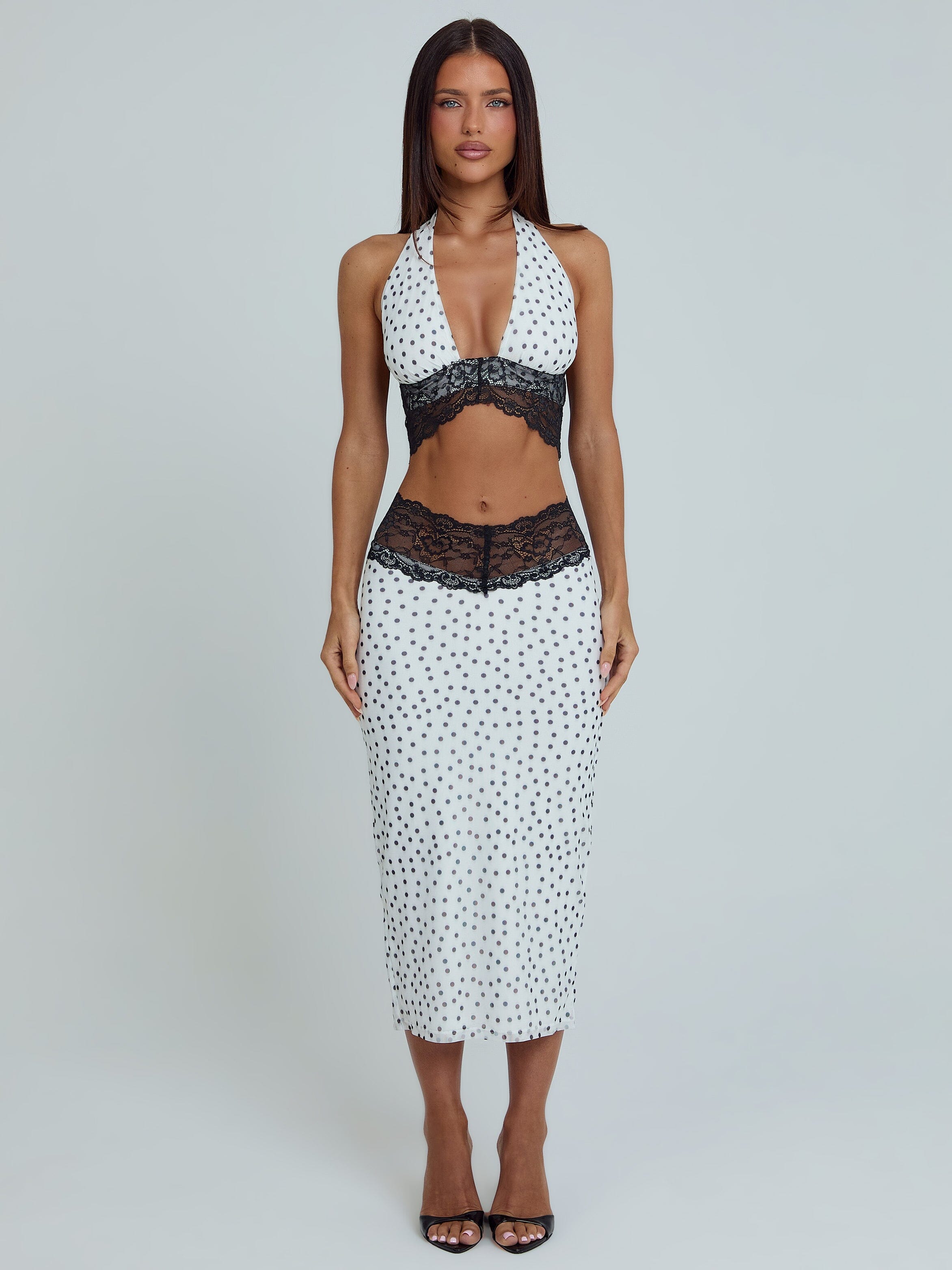 Jazara Midi Skirt Black Polka Dot | Outcast US – Outcast USA