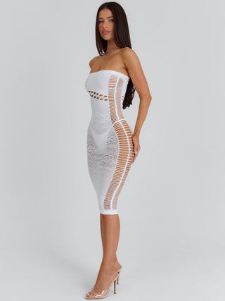 JEMIMAH MIDI DRESS WHITE Midi Dress 