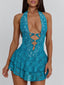 JENNA MINI DRESS TEAL Mini Dress 