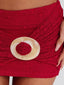 JILLIAN MINI SKIRT RED Mini Skirt 