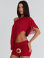 JILLIAN MINI SKIRT RED Mini Skirt 