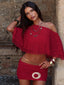 JILLIAN MINI SKIRT RED Mini Skirt 