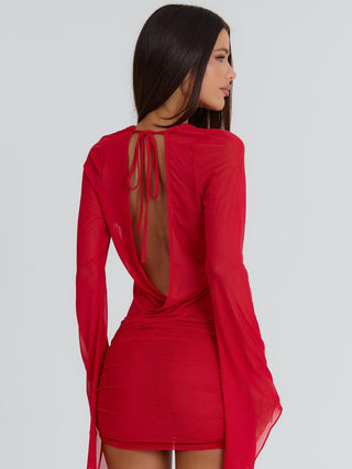 JOLENE MINI DRESS RED Mini Dress 