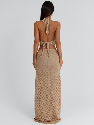 JOSEPHENE MAXI SKIRT GOLD Maxi Skirt 