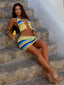 JULEAH MINI SKIRT YELLOW STRIPE Mini Skirt 