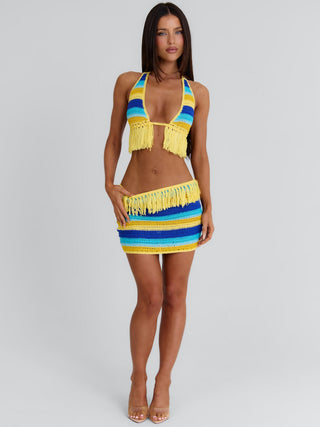 JULEAH CROP TOP YELLOW STRIPE Crop Top 