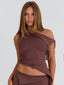 JULIETT TOP CHOCOLATE Crop Top 