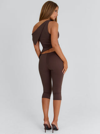 JULIETT CAPRI PANTS CHOCOLATE Pants 