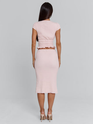 JUNIE MIDI SKIRT BABY PINK Midi Skirt 