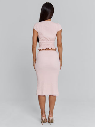 JUNIE MIDI SKIRT BABY PINK Midi Skirt 