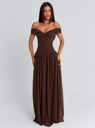 JUNIPIA MAXI DRESS CHOCOLATE Maxi Dress 