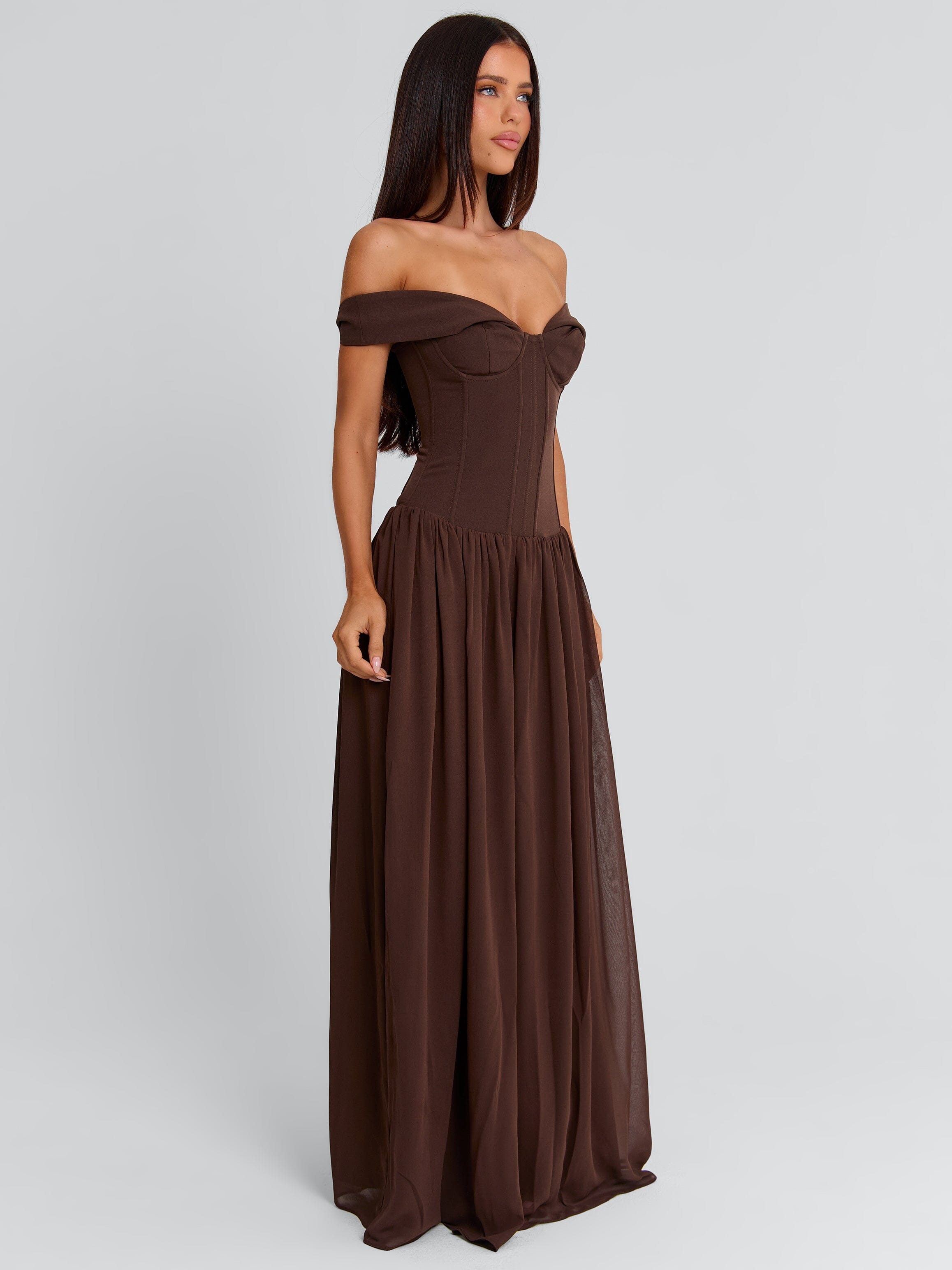 Junipia Maxi Dress Chocolate | Outcast US – Outcast USA