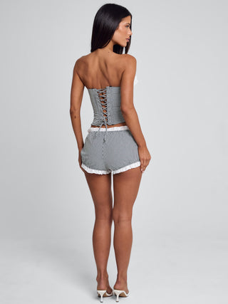 JUNNIE SHORT BLACK GINGHAM Shorts 