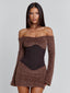 JUNO MINI DRESS BROWN Mini Dress 