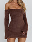 JUNO MINI DRESS BROWN Mini Dress 